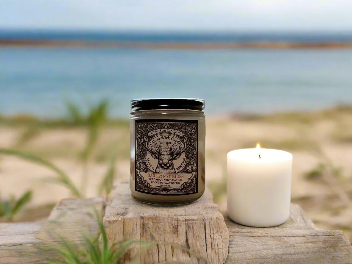 Barefoot Bliss-cotton wick candle