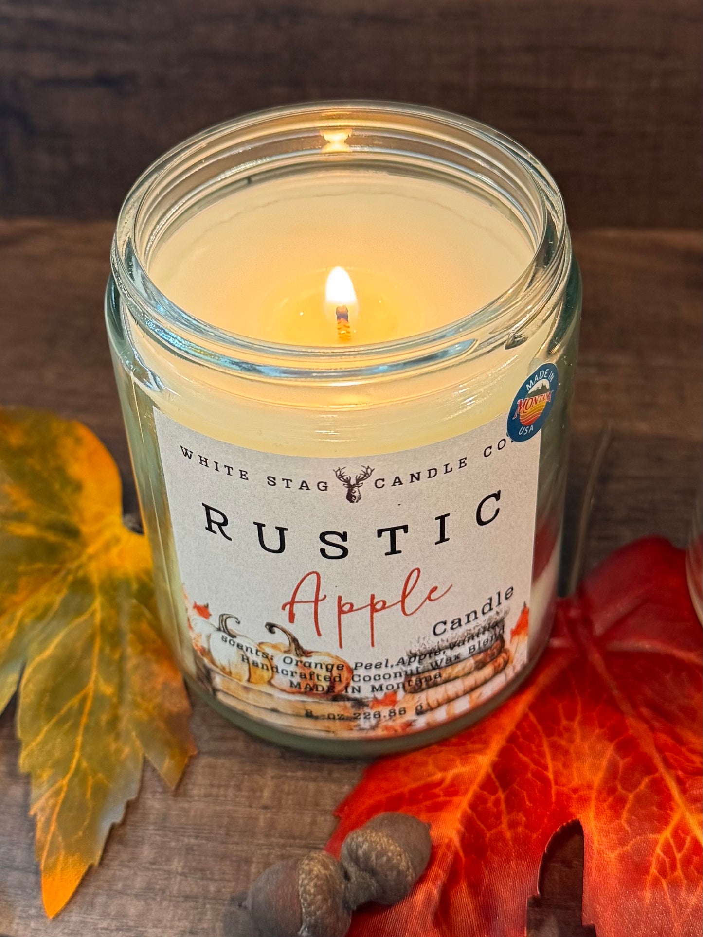 Seasonal Candle-Rustic Apple-Cotton wick -Candle