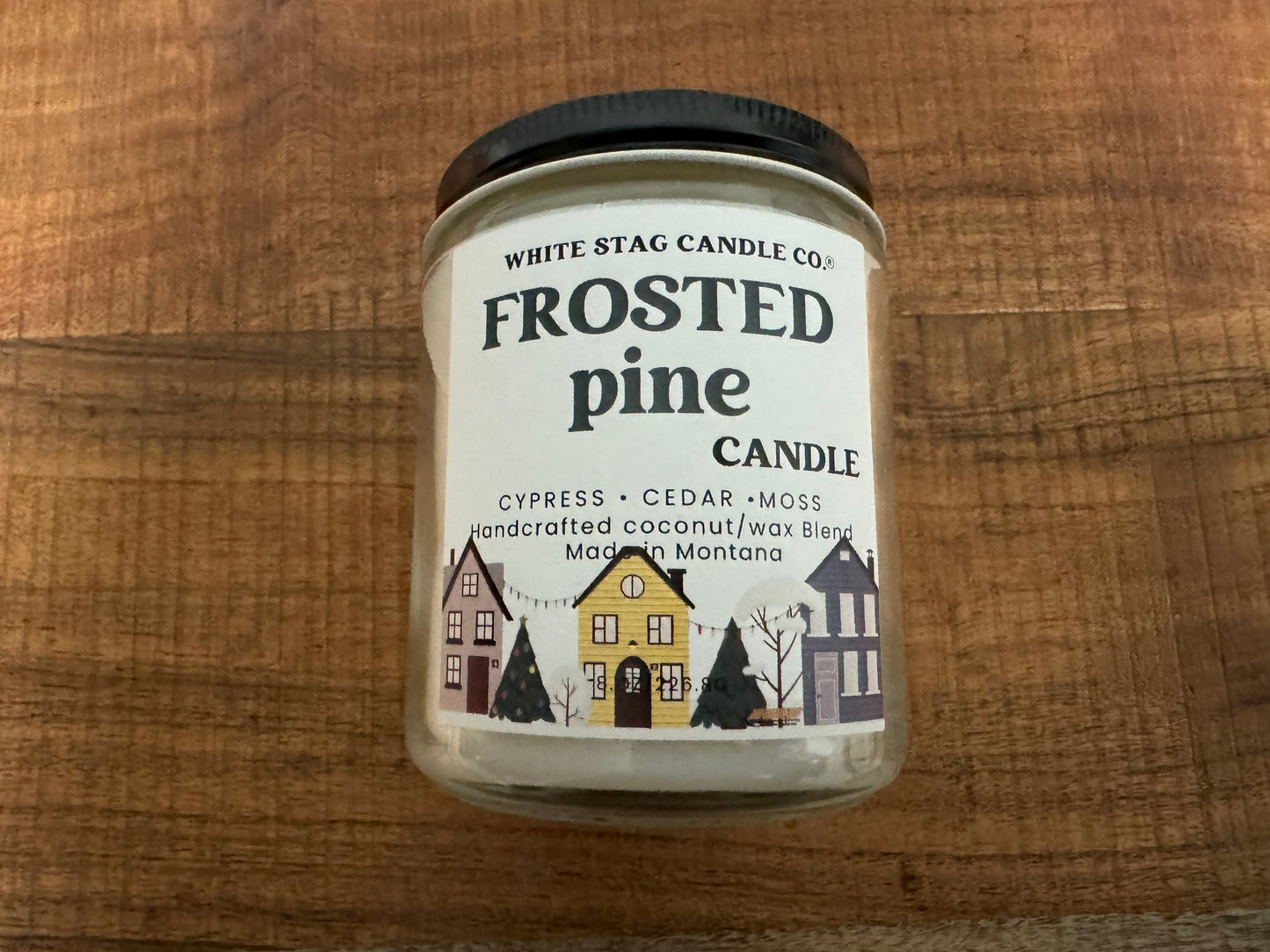 Seasonal Frosted Pine-Cotton Wick Candle