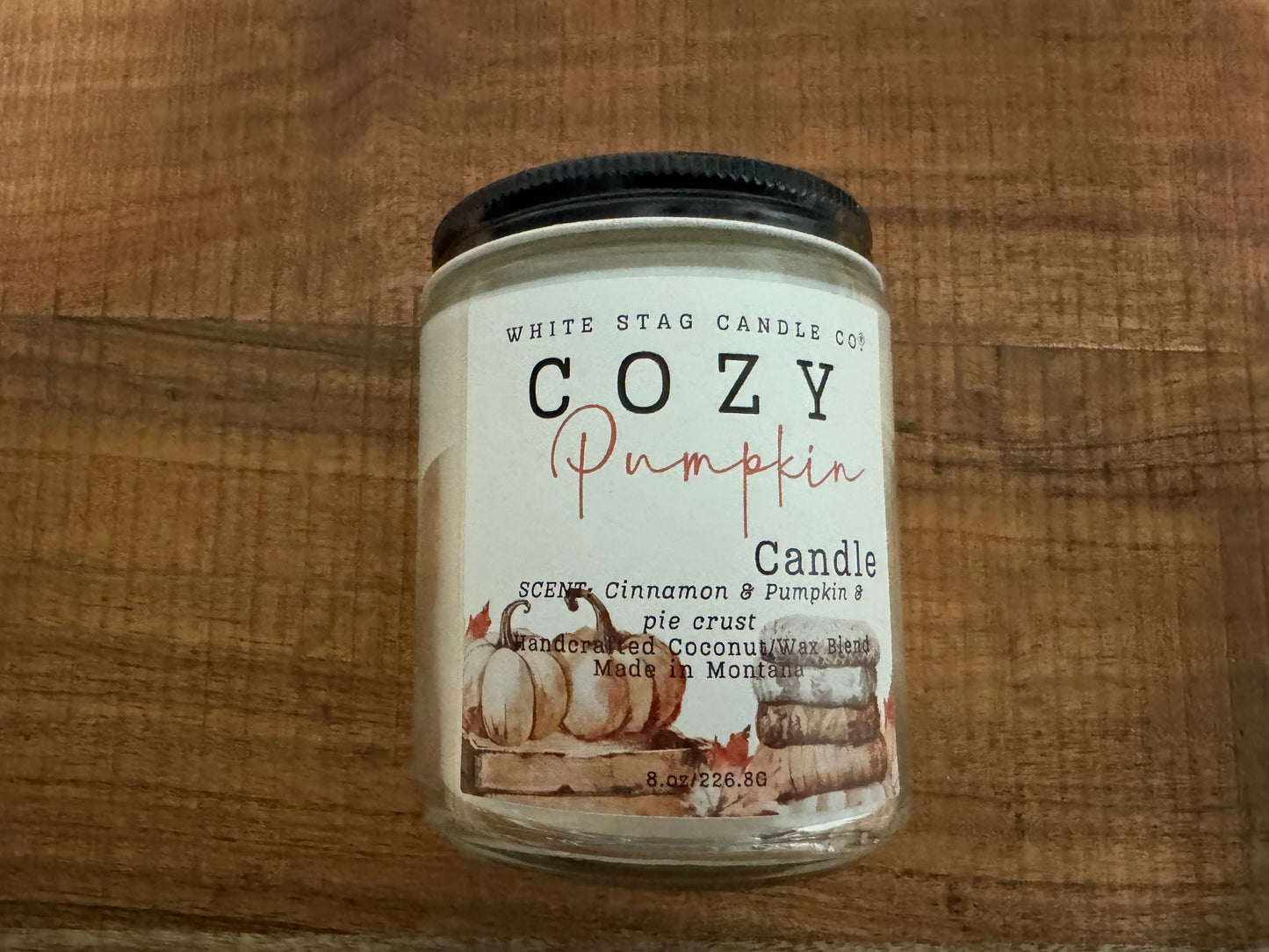 Seasonal Candle-Cozy Pumpkin-Cotton wick Candle