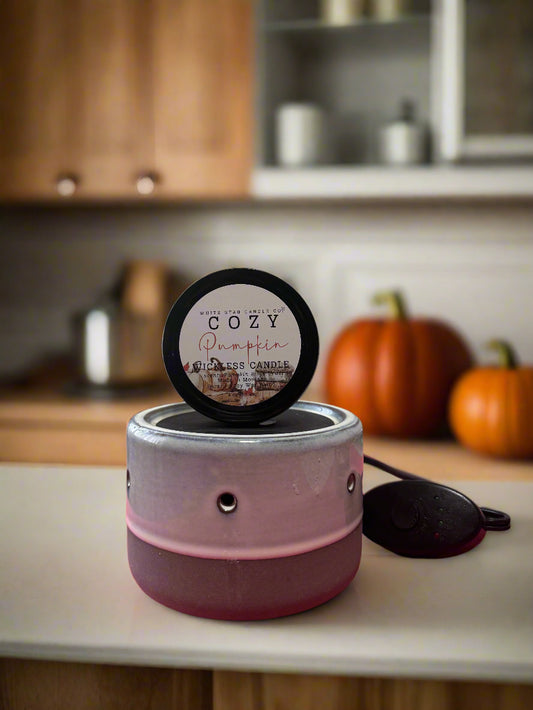 Seasonal Wickless Candle-Cozy Pumpkin