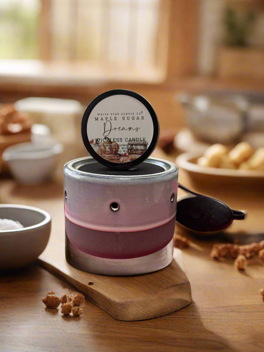 Seasonal Wickless Candle-Maple Sugar Dreams