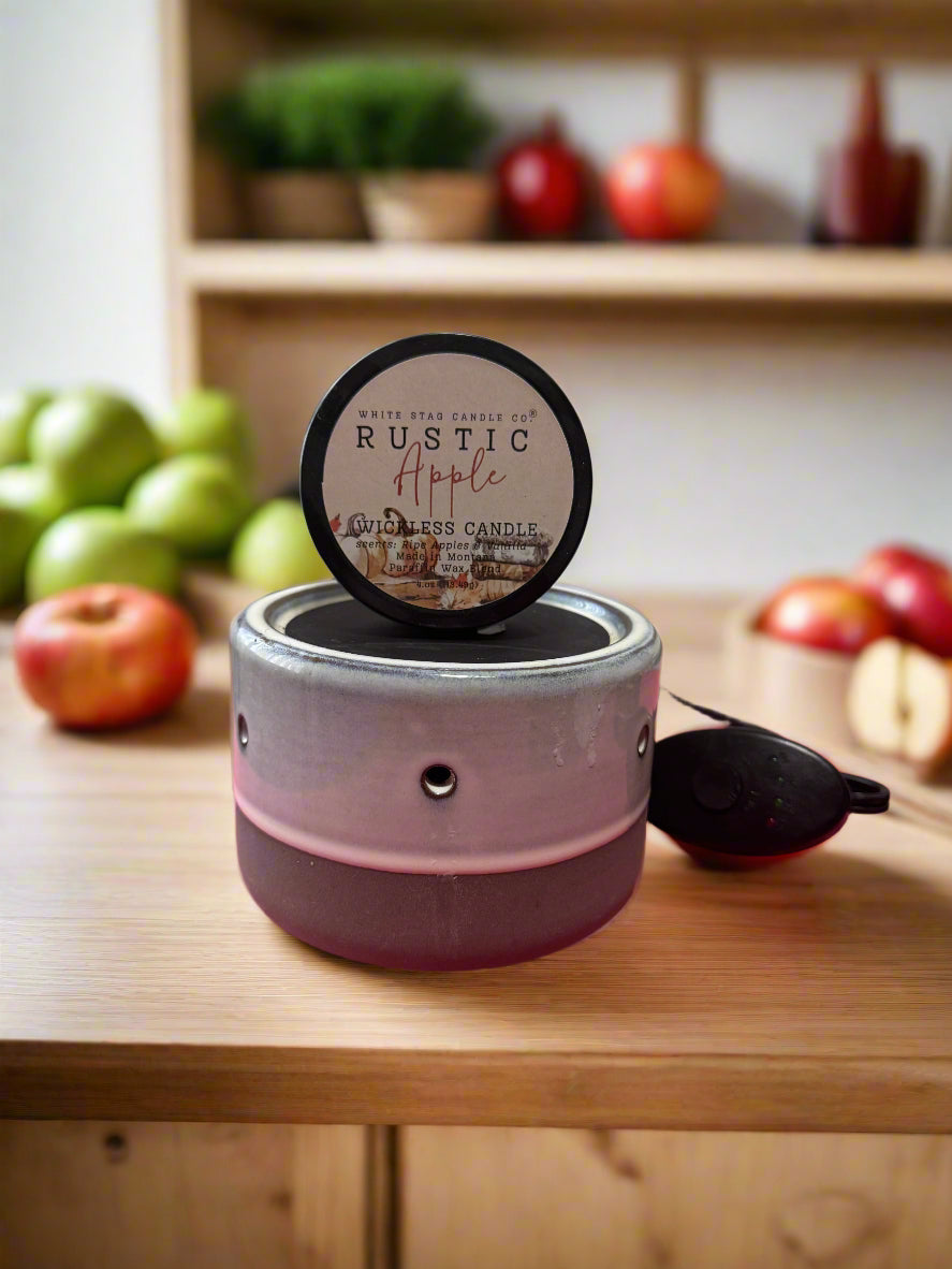 Seasonal Rustic Apple-Wickless Candle