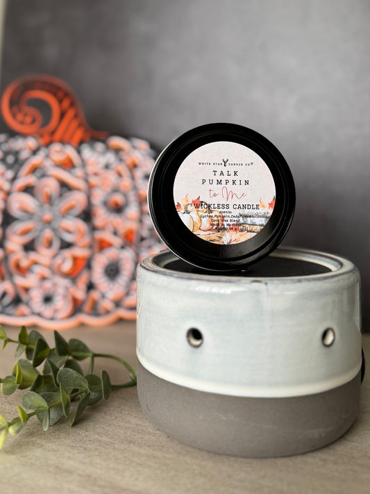 Seasonal Wickless Candle-Talk Pumpkin to Me