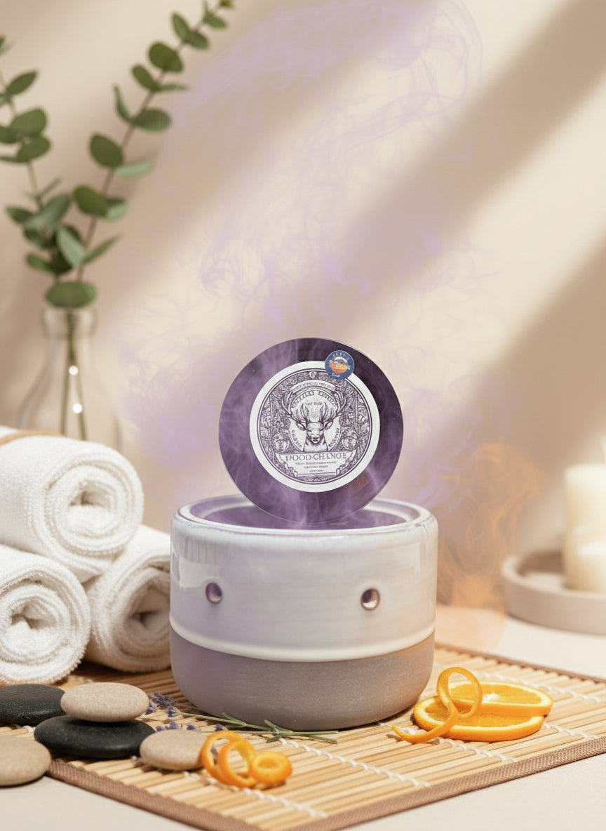 wickless candle on a candle warmer