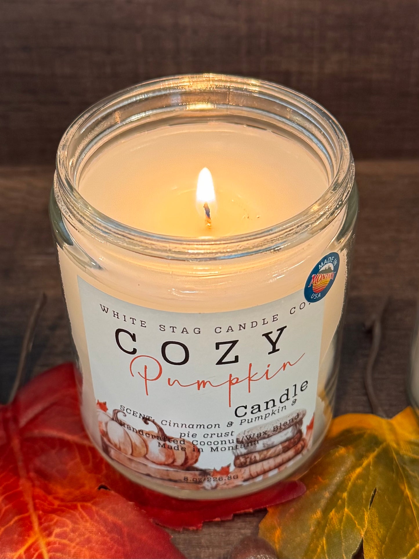 Seasonal Candle-Cozy Pumpkin-Cotton wick Candle