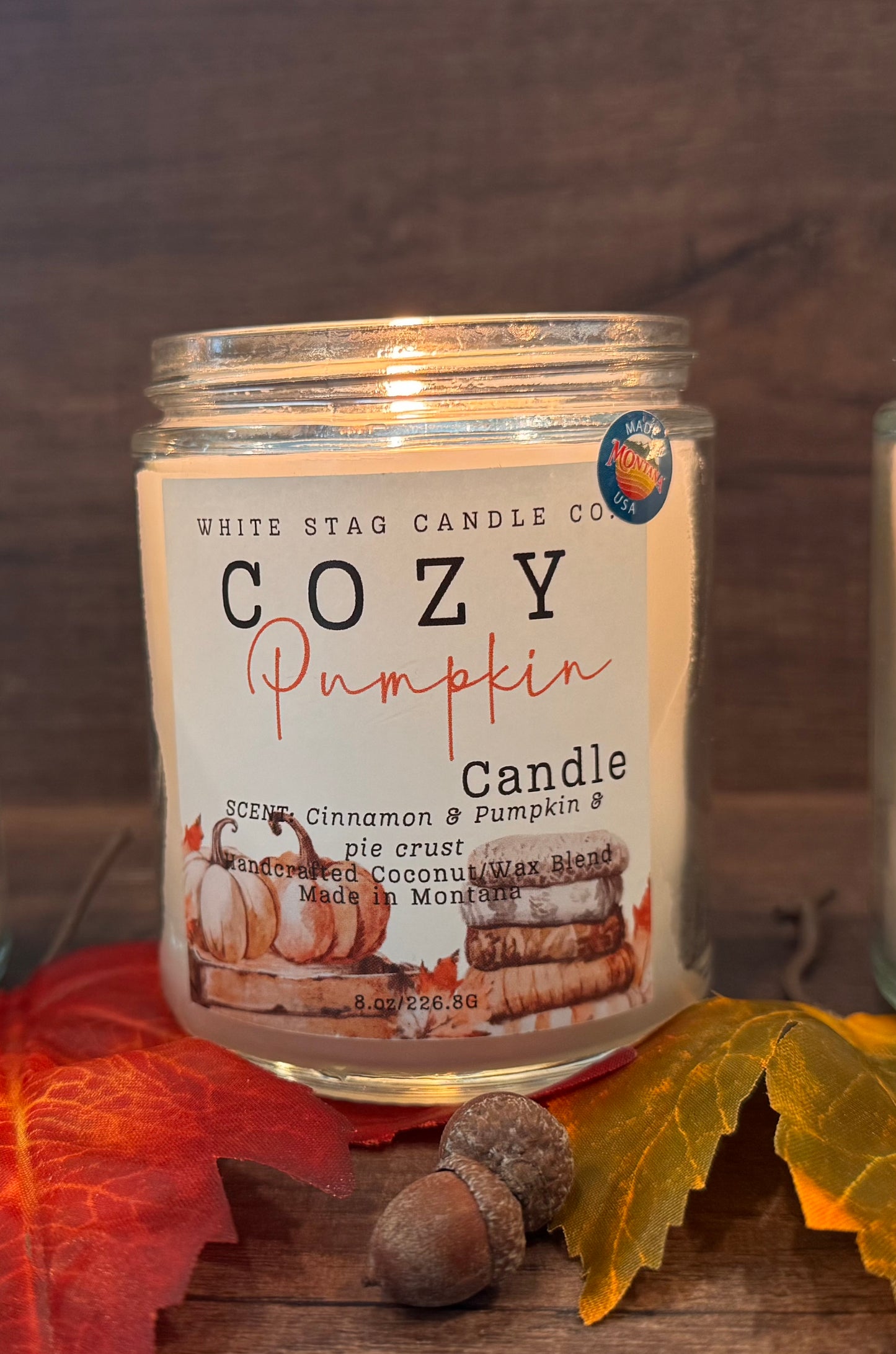 Seasonal Candle-Cozy Pumpkin-Cotton wick Candle