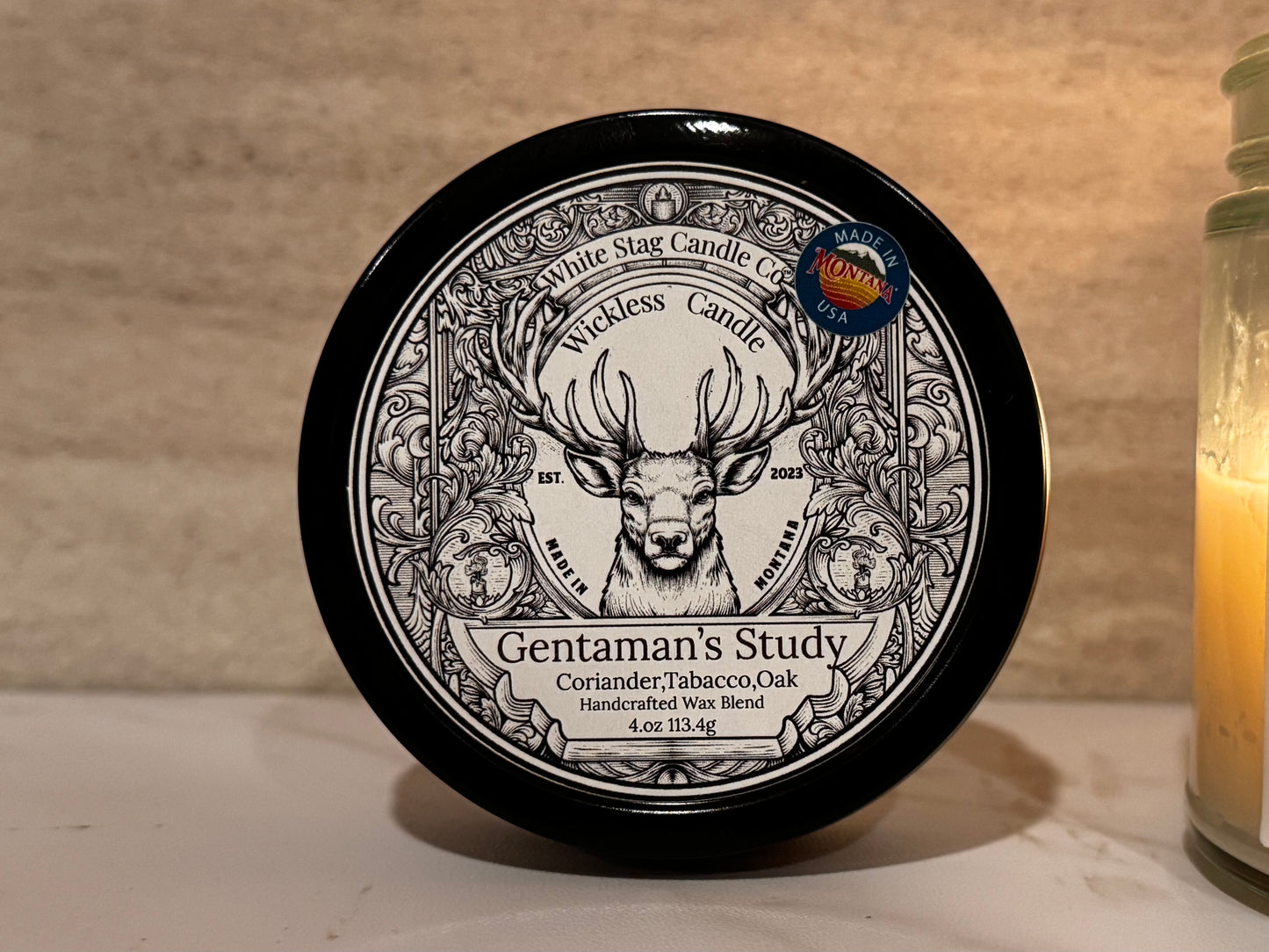 Gentamen's Study-Wickless Candle