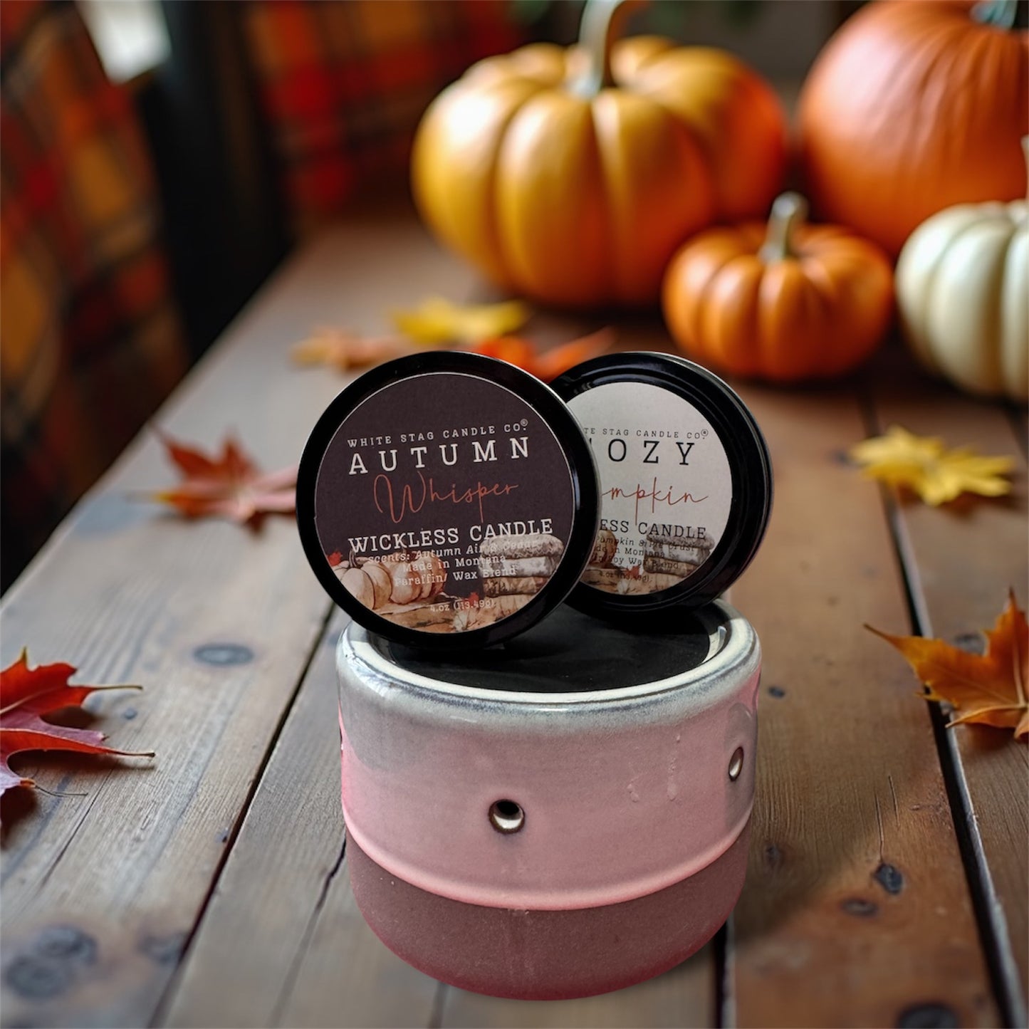 Seasonal Autumn Whisper-Wickless Candle